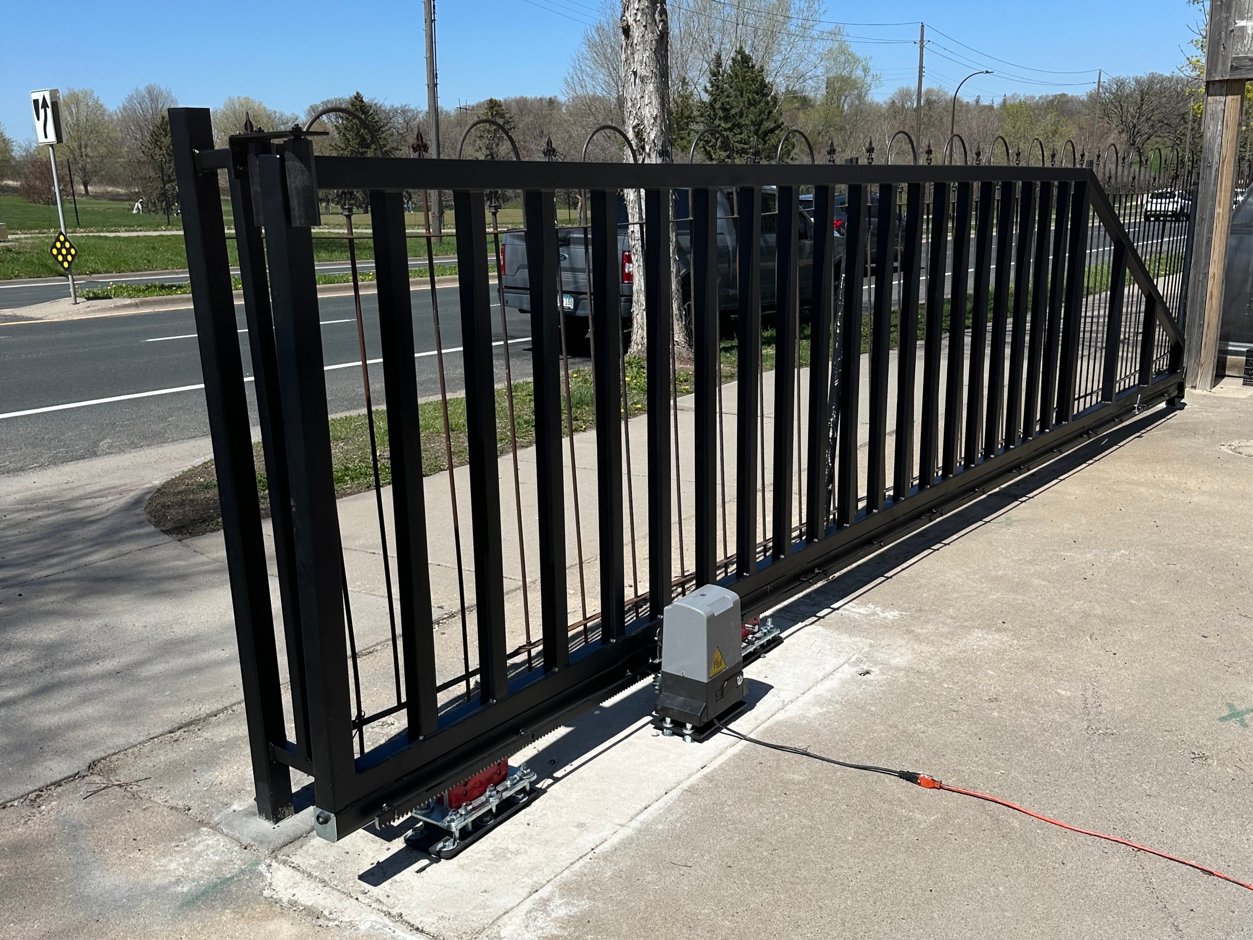 Beautifully welded driveway gate